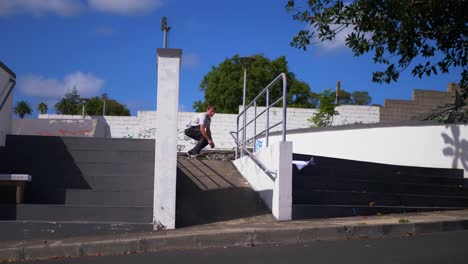 skateboarding on a portugese island