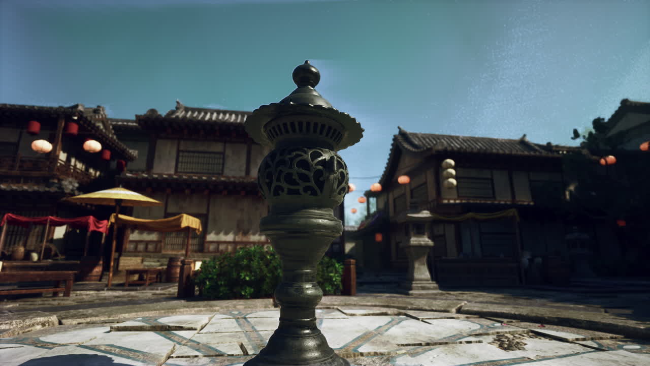 아시아 고대 도시 거리