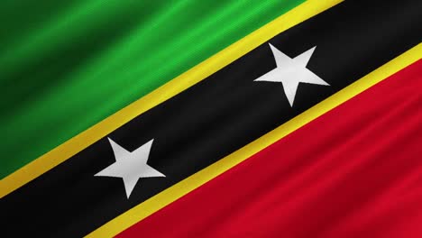 Flag-of-Saint-Kitts-and-Nevis-Waving-Background