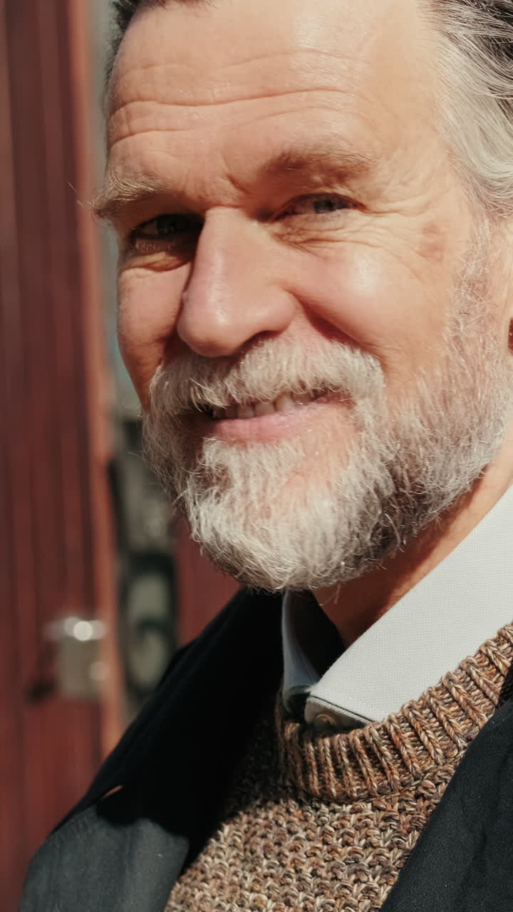Portrait of a Smiling Senior Man Outdoors