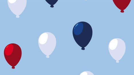 estados unidos de américa celebración con globos de helio