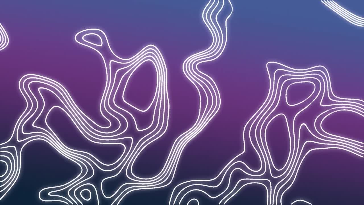 ondas blancas ondeando sobre un fondo púrpura y azul