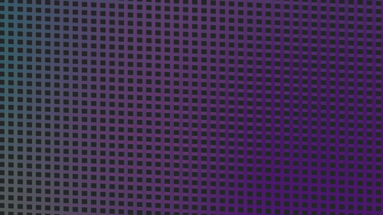 Animation of kick text over glowing grid
