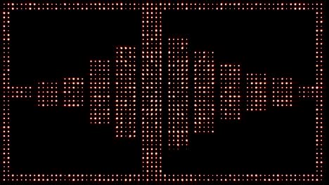 ondas de música, luces bombillas animación