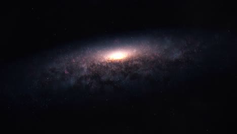 se acerca lentamente a una gran galaxia espiral