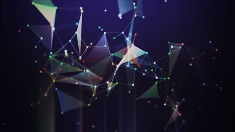 fondo abstracto geométrico con línea conectada y bucle de animación de puntos