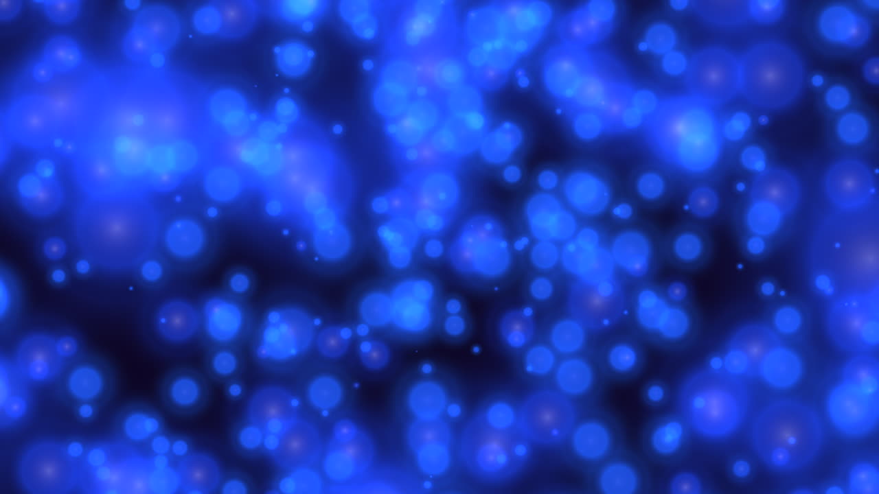 떠다니는  점과 함께 추상적인 파란색 배경 현대 미술 영감