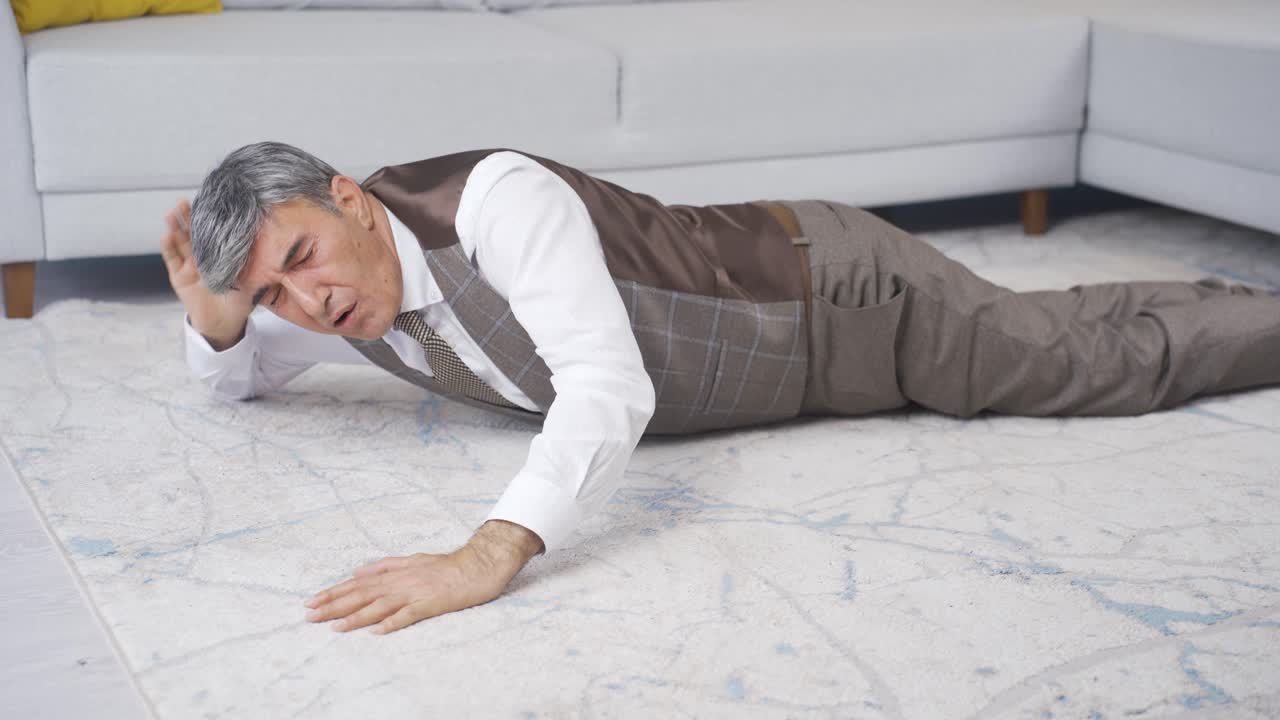 The old man who can't get up from the floor at home. Weak and helpless.