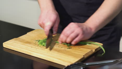 chopping dill