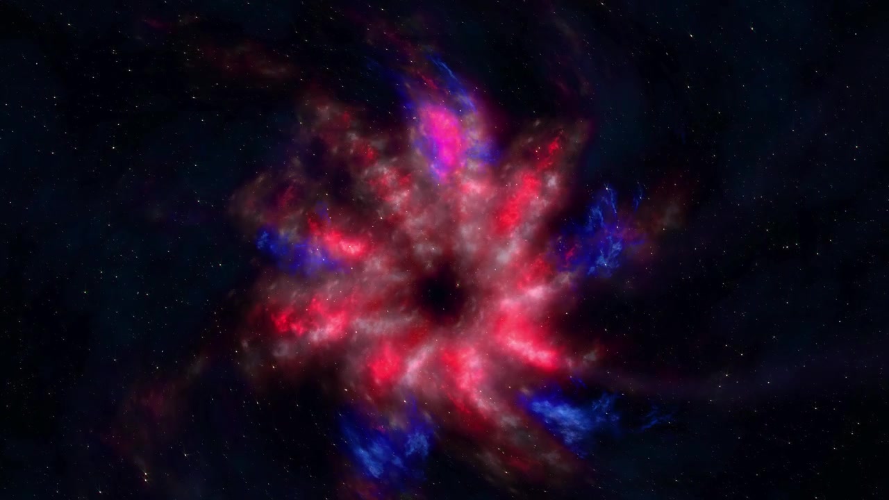 Animazione: Nebulosa cosmica vorticosa nello spazio profondo