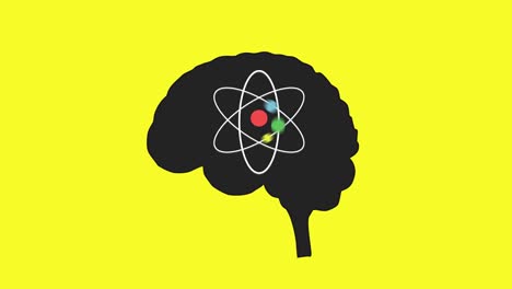 animación del átomo del cerebro