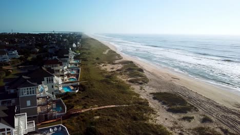 Casas-De-Lujo,-Hatteras-Village-Nc,-Hatteras-Village-Carolina-Del-Norte,-Los-Bancos-Exteriores-De-Nc