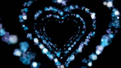 heart particles background. abstract heart.  loop background