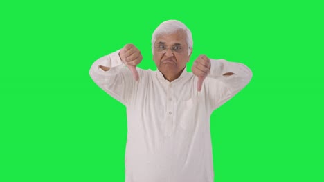 Indian-old-man-showing-thumbs-down-Green-screen