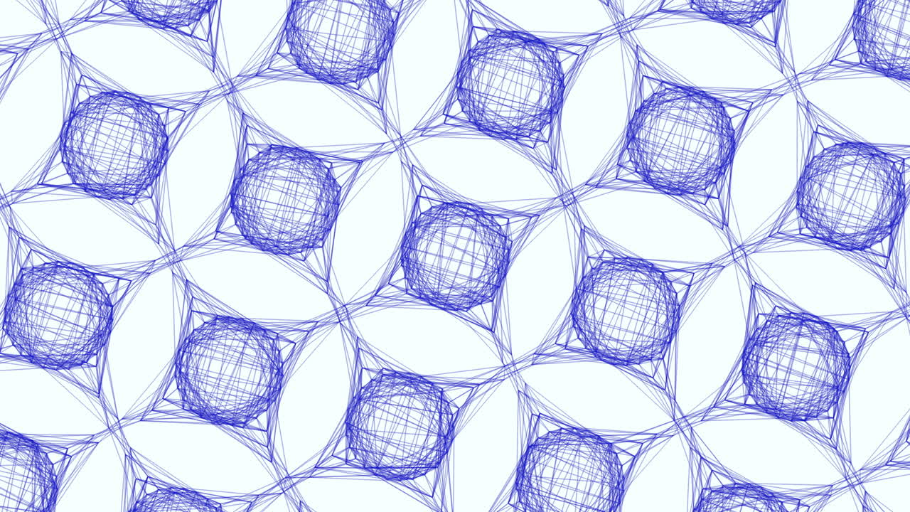 Sketch abstract blue circles in empty space