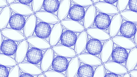 esbozar círculos azules abstractos en el espacio vacío