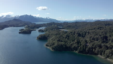 aerial - perito moreno lake near bariloche, rio negro, argentina, descending