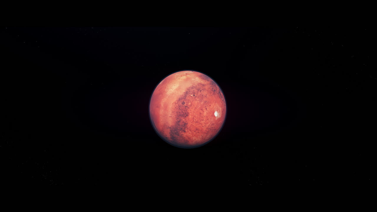 Planet Mars viewed from space