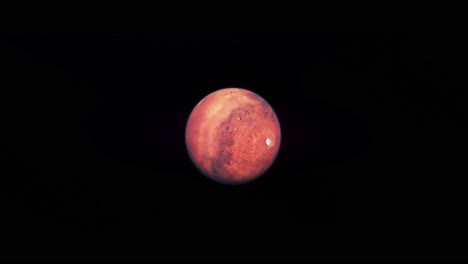 planet mars viewed from space