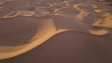 scenic sunrise view of the gobi desert in mongolia - drone shot