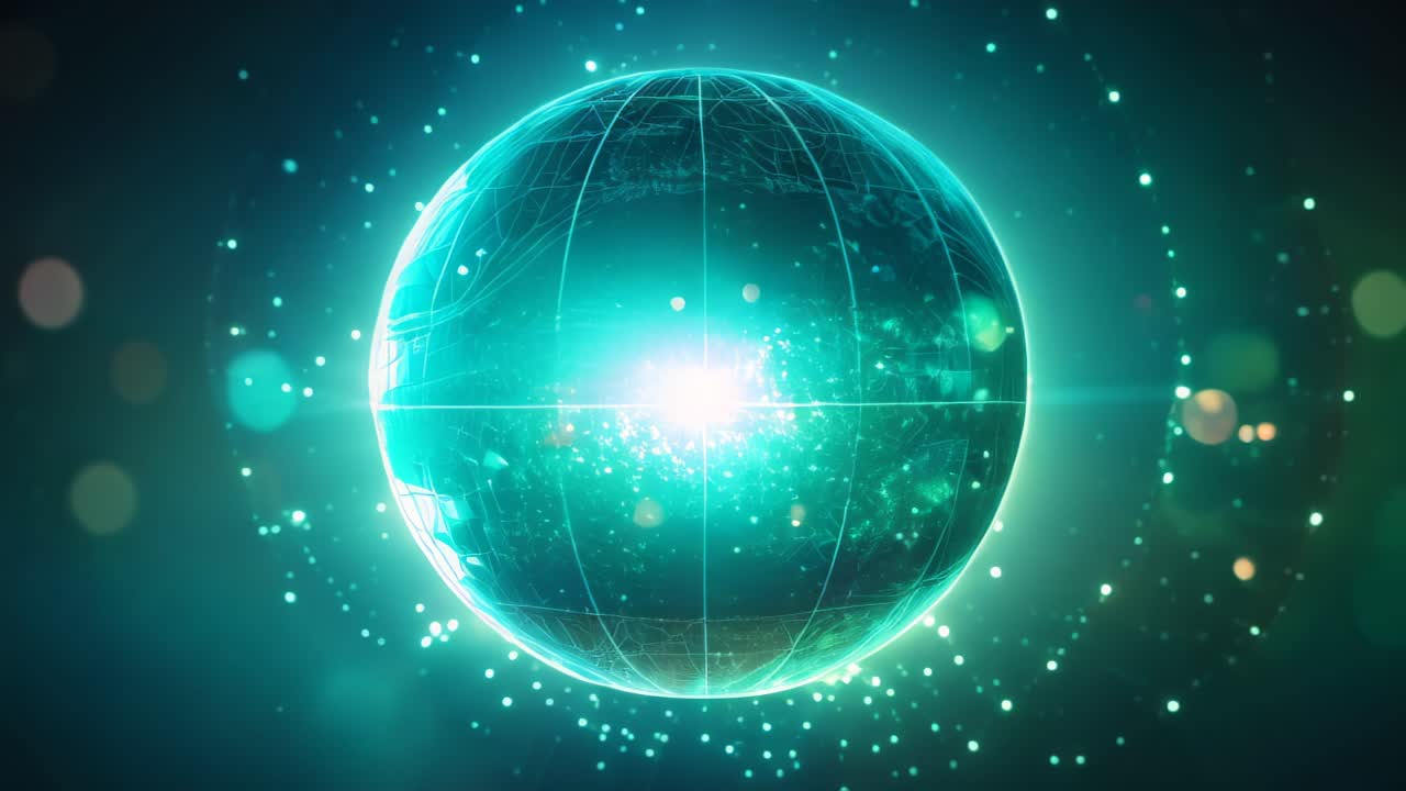 추상적인 디지털 지구 지구