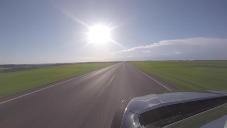 Time-lapse-driving-through-the-grassy-badlands-in-South-Dakota