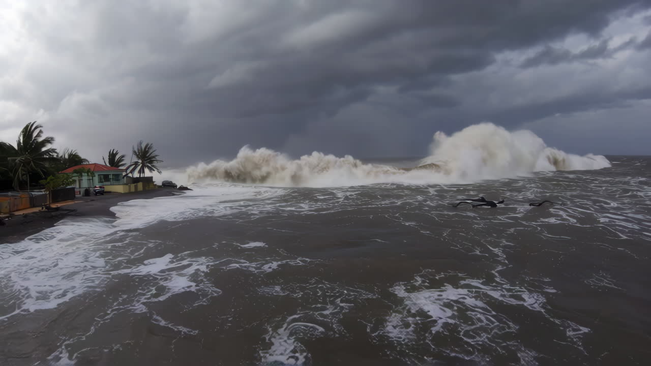 Coastal Storm Surge with High Waves