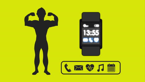 fitness and smartwatch illustration