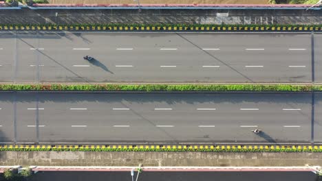 aerial view of a highway bridge