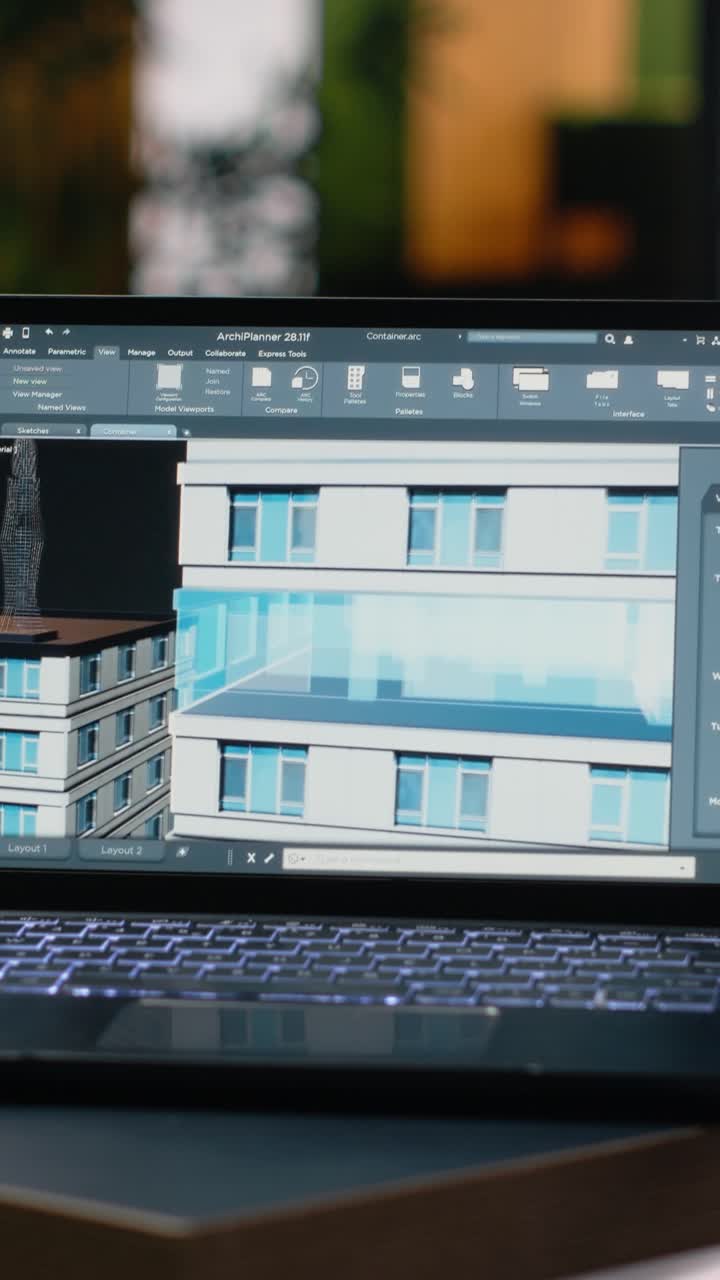 Vertical Video Minimalist corporate office designed for real estate planning