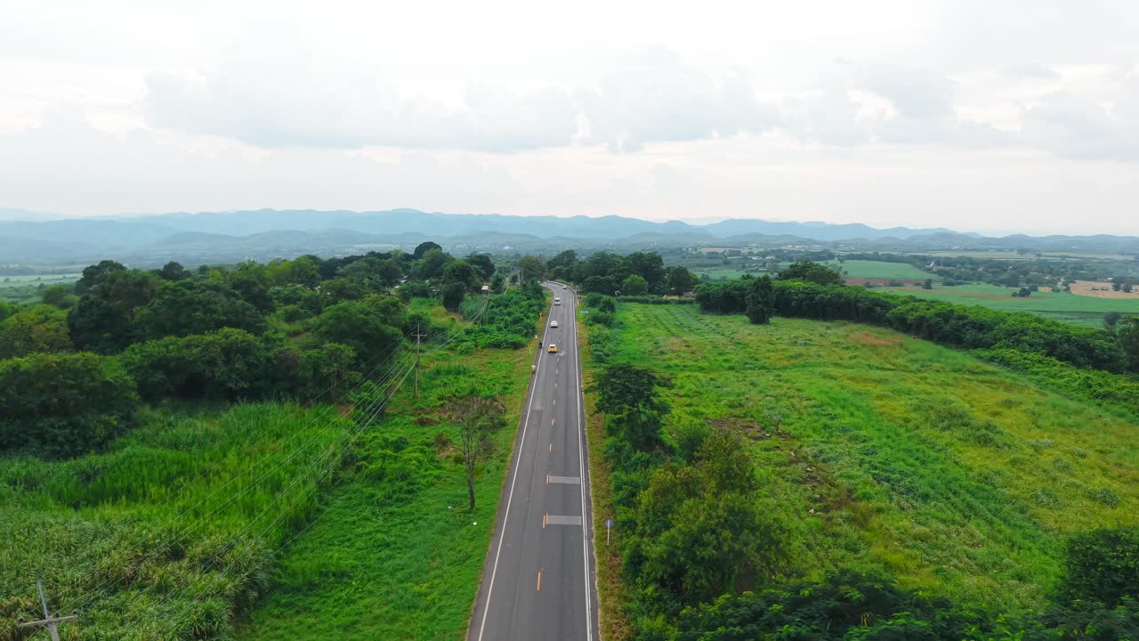 Country Road Through Scenic Valley