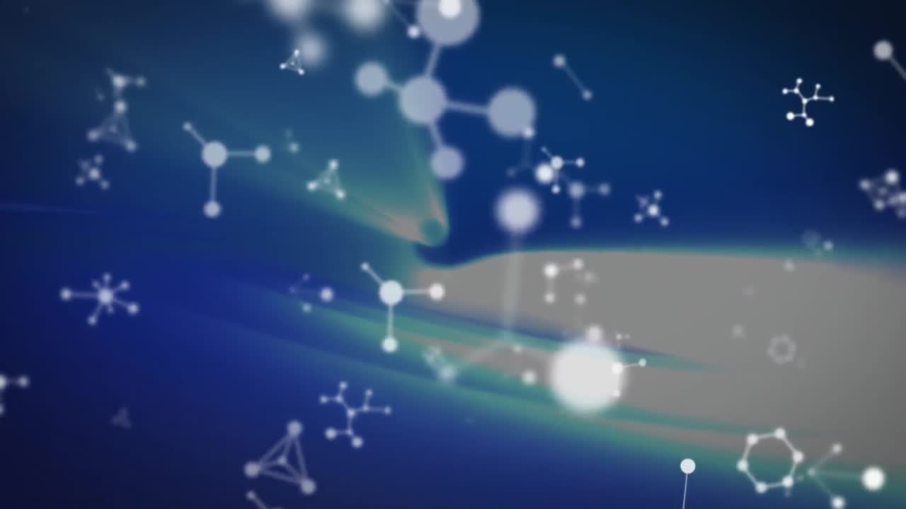 파란색 불빛을 통해 연결의 애니메이션