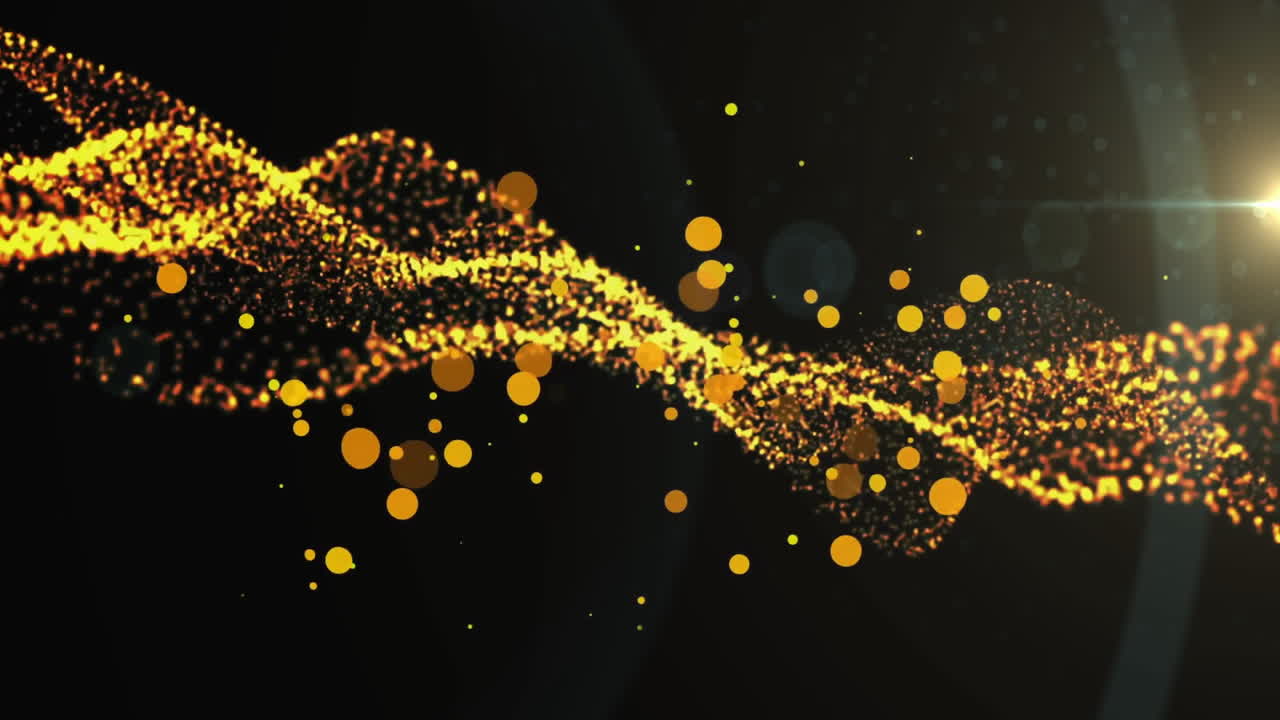 검은 바탕에 있는 밝은 반점의 애니메이션