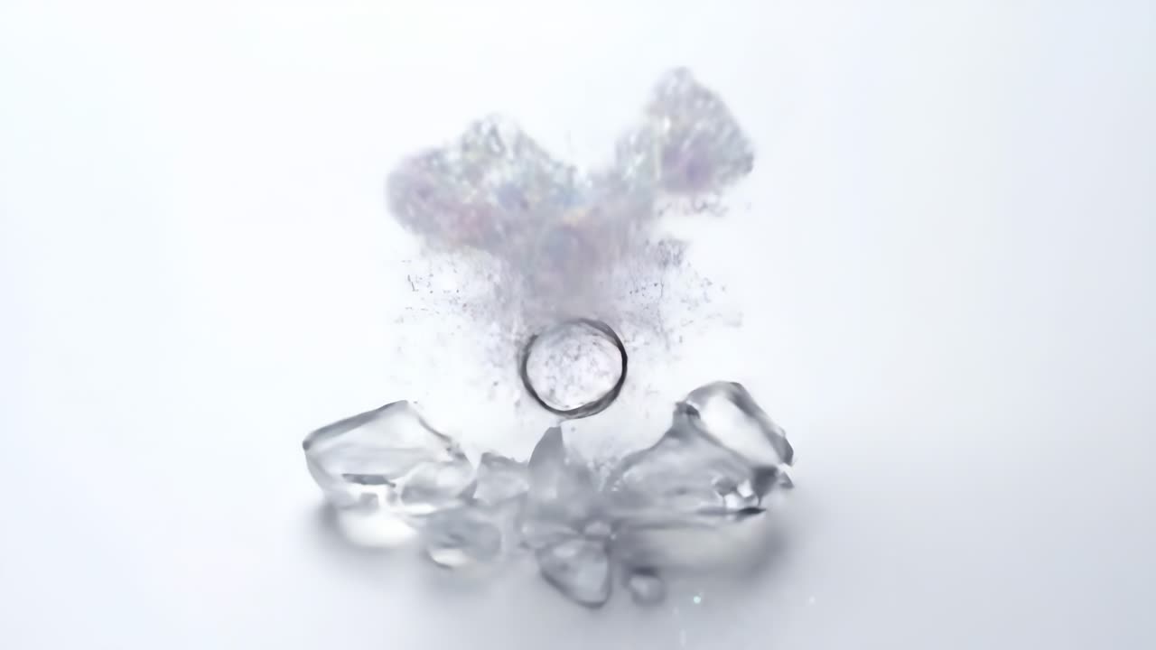 Broken Glass and Glitter with Wedding Ring
