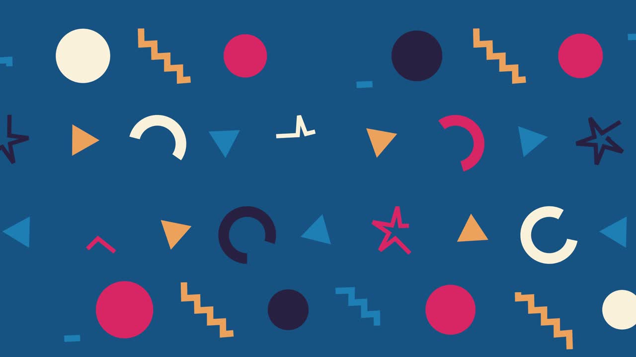 diseño plano de fondo animado azul