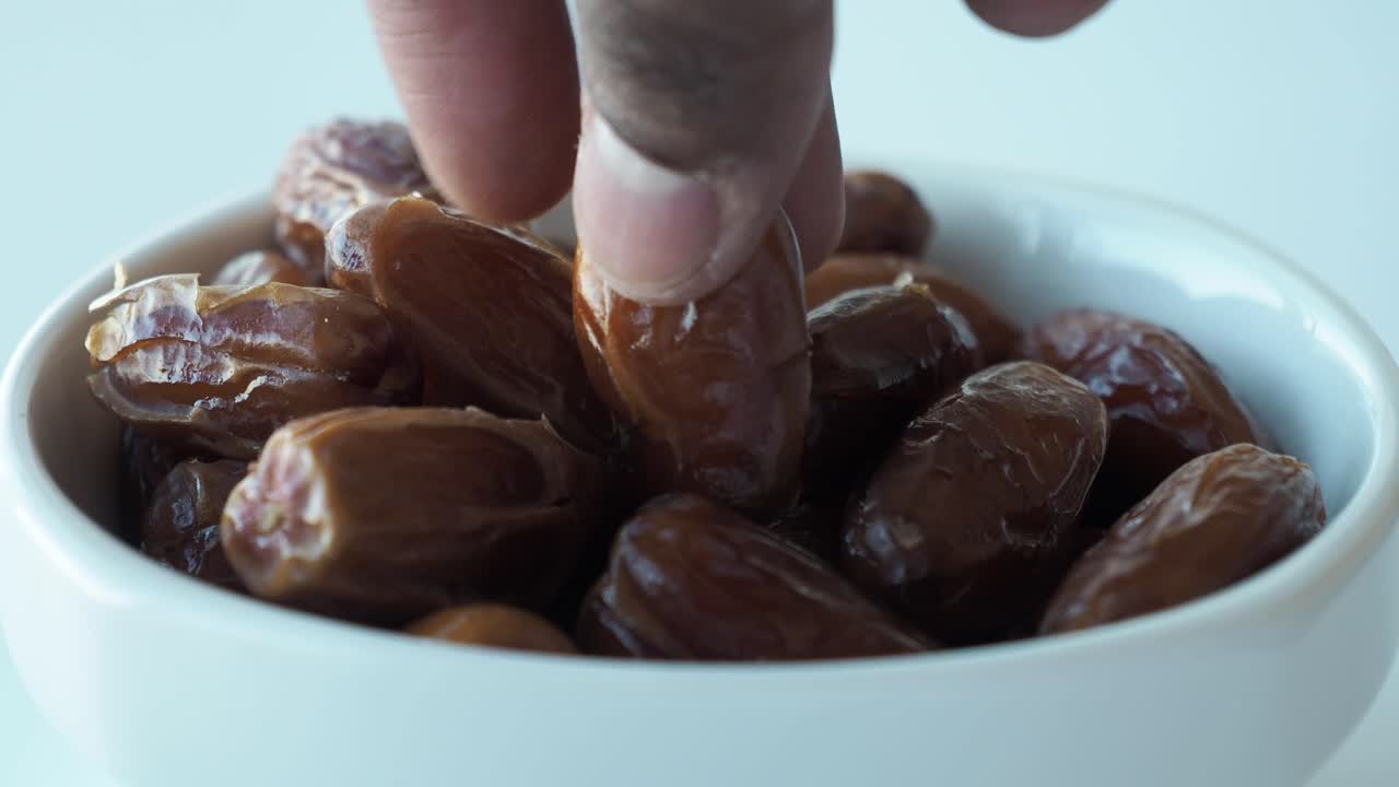 Close up of fresh date fruit in a bowl