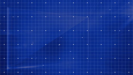 animation of squares and points in blue background