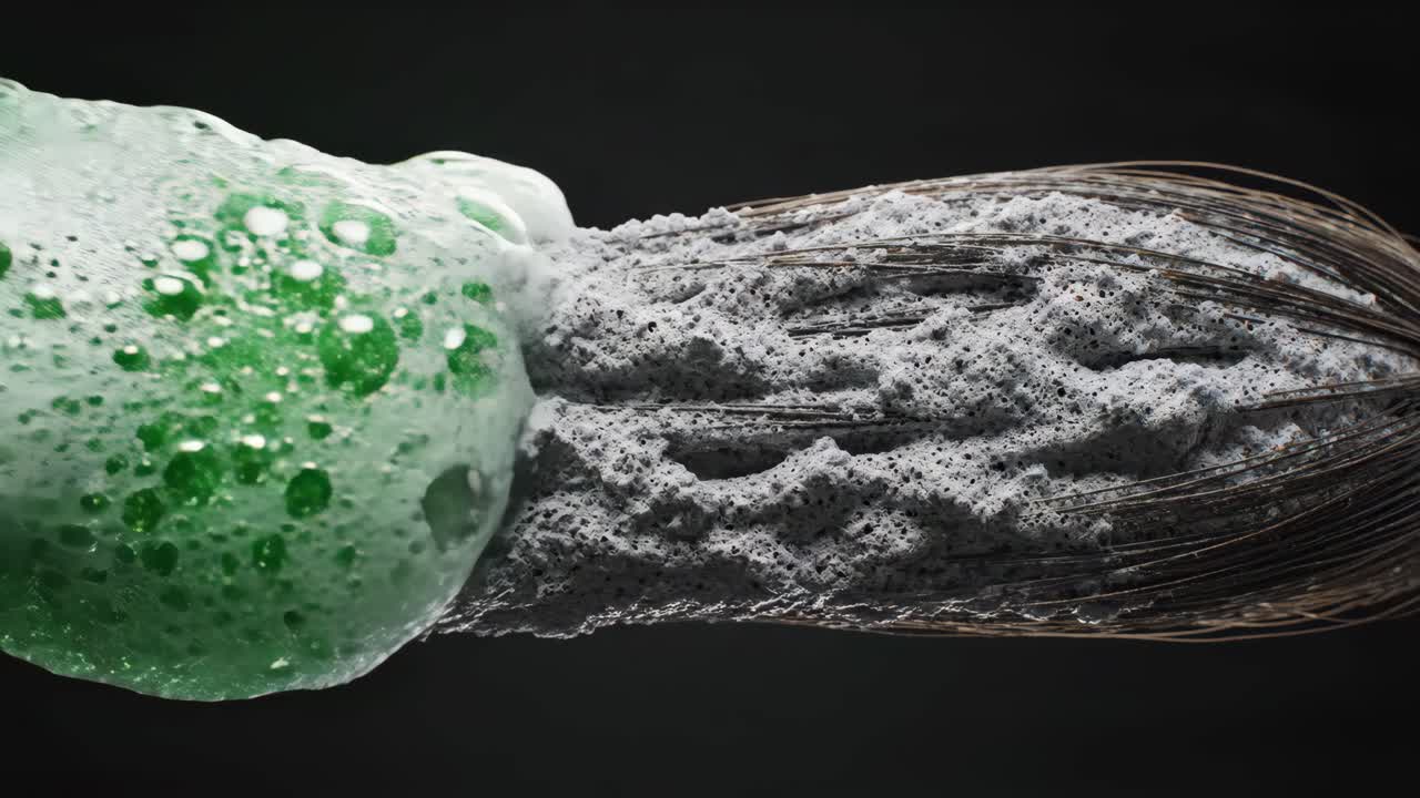 Foamy Bubbles on Dark Background