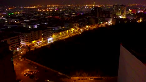 night cityscape aerial view