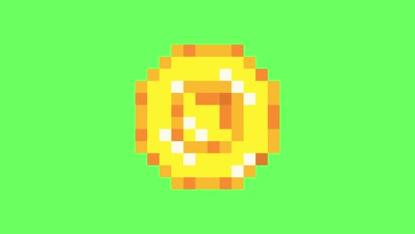 pixel game coins animation. looped animation with alpha channel