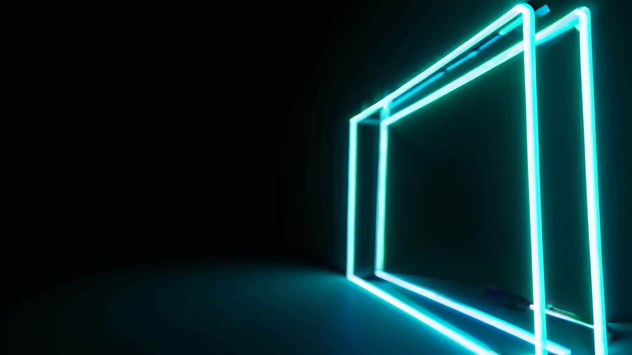 marcos de luz de neón en fondo oscuro