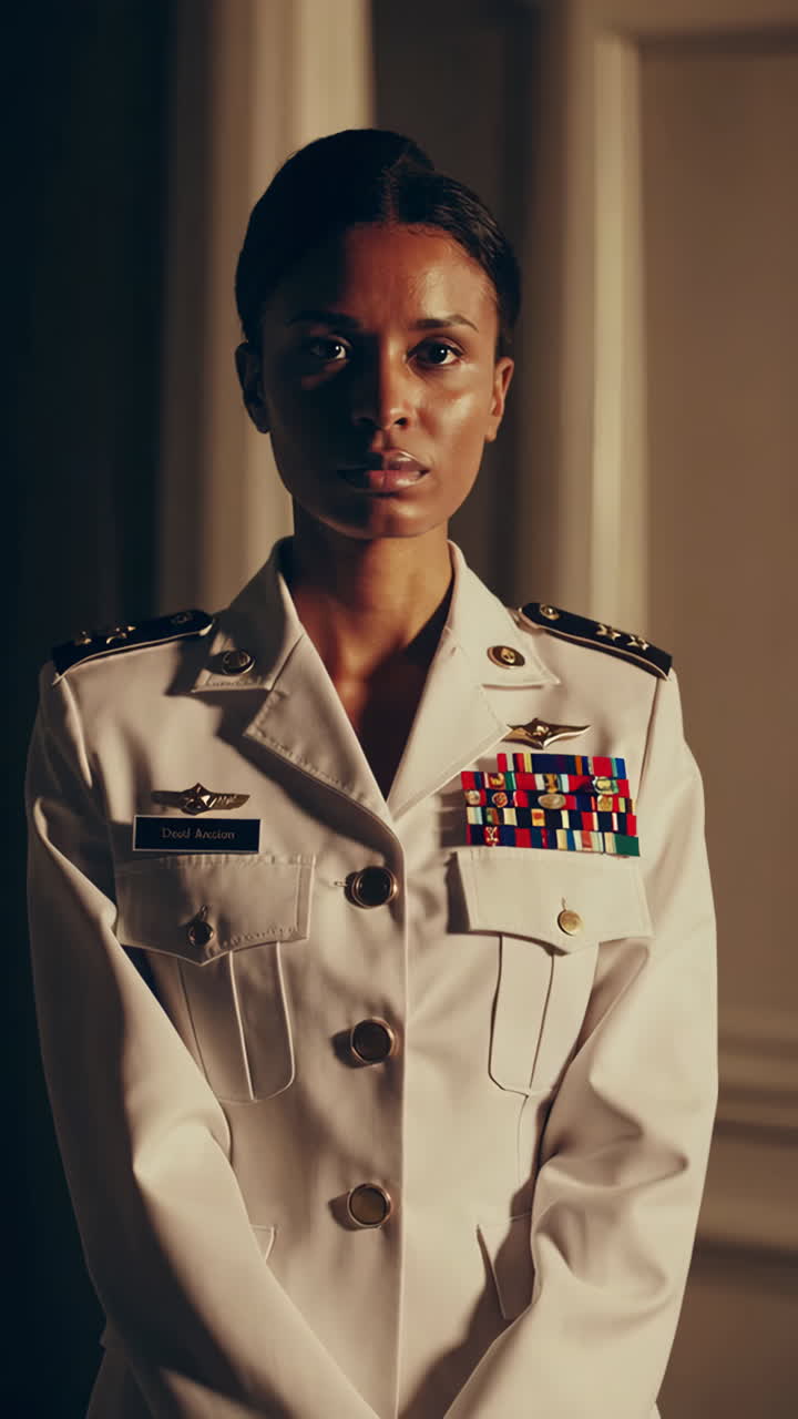 Ritratto di una donna in uniforme militare