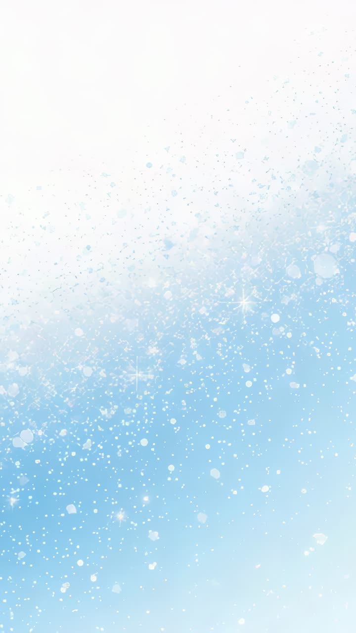 Vertical video: Loop starting, snow particles drifting and sparkling on ...