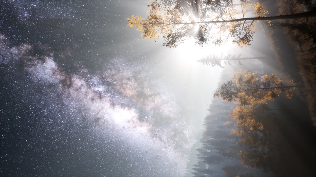 Linnunrata metsän yllä