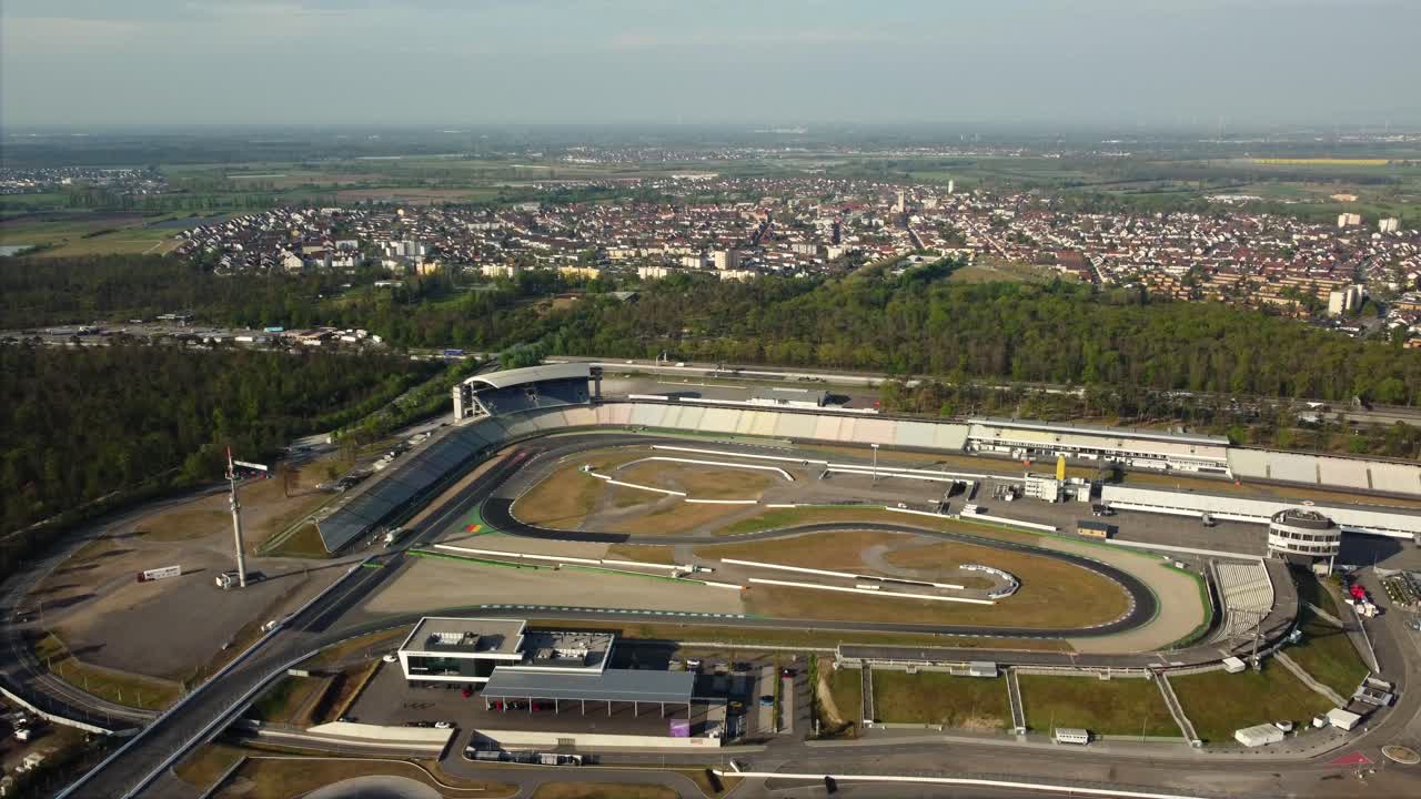 Aerial View of Hockenheimring Race Track and Surrounding City
