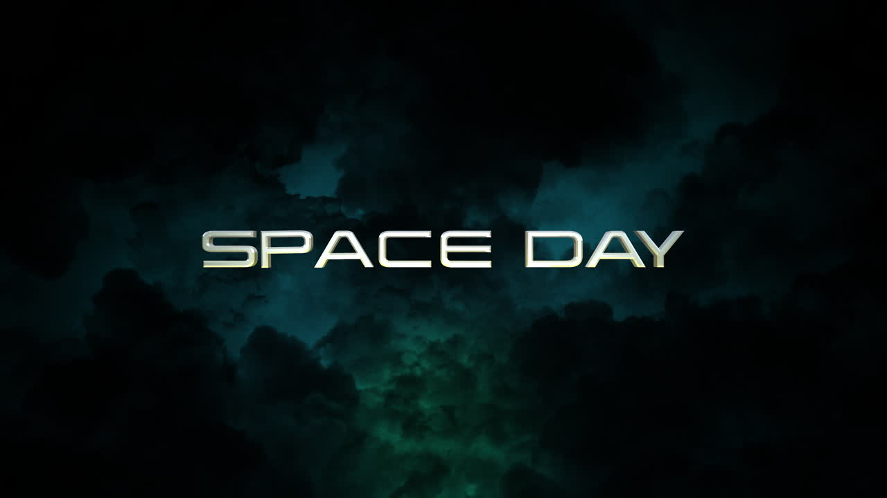 Space Day with blue dramatic cloud in storm sky