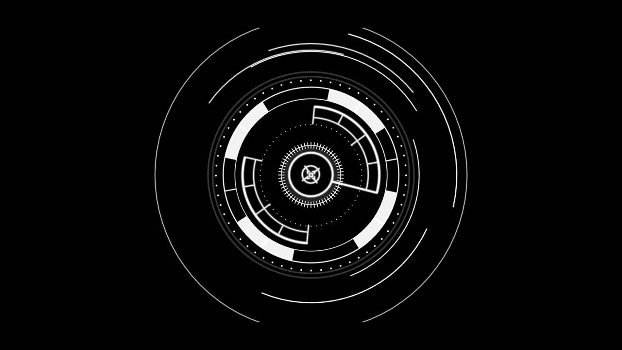 Science futuristic spin circle ring spinning rotation animation blue hud circle interfaces