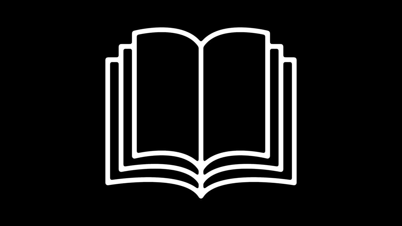 animación del icono de la línea de la política de educación con alfa