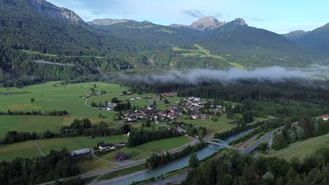 Die-österreichische-Landschaft-Aus-Der-Luft-Gesehen