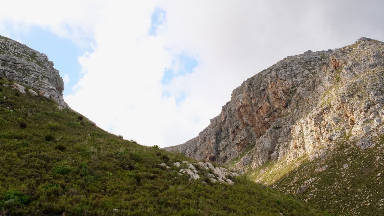 Jagged sandstone mountains of Kogelberg viewed from Harold Porter Botanical